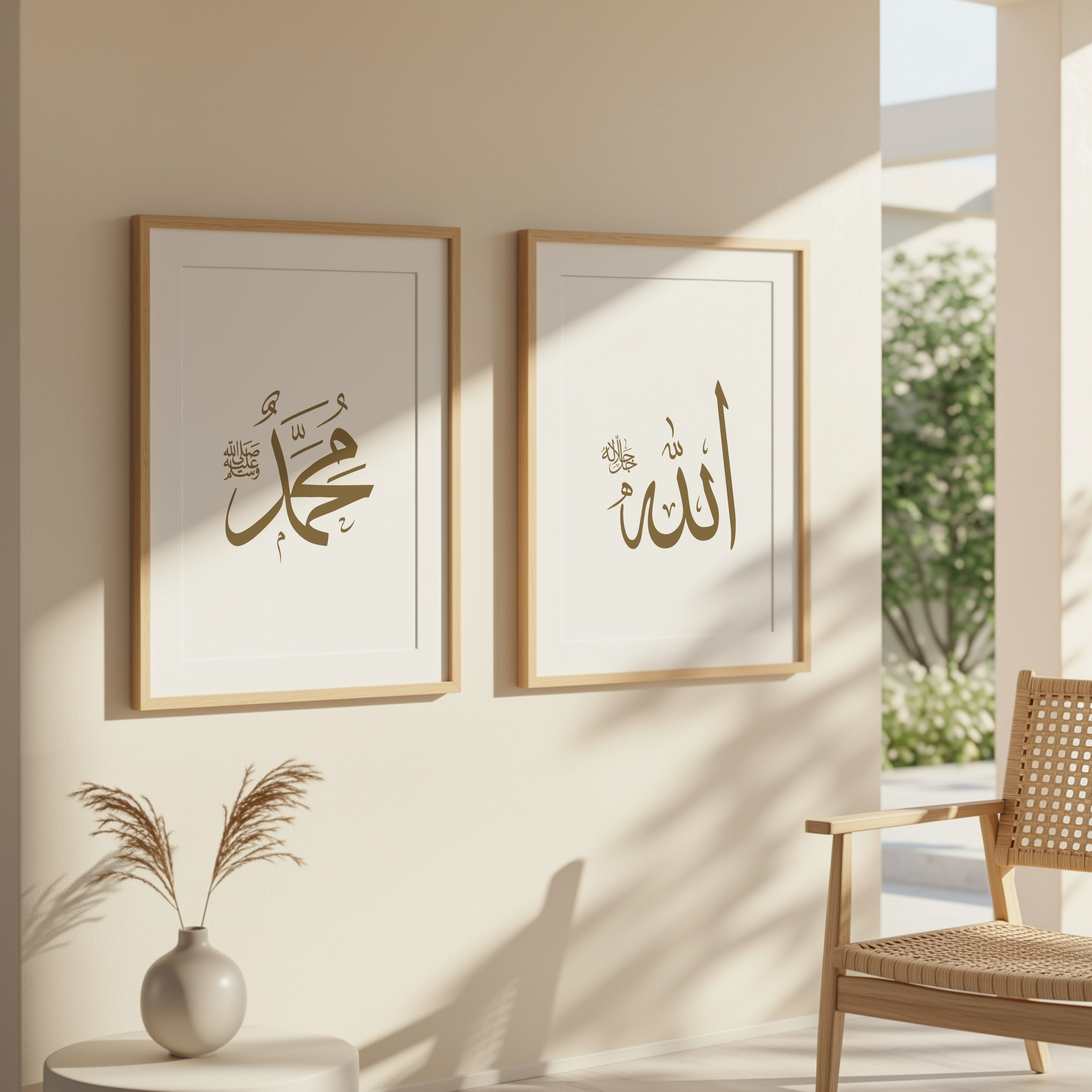 Allah & Muhammad Wall Art Set