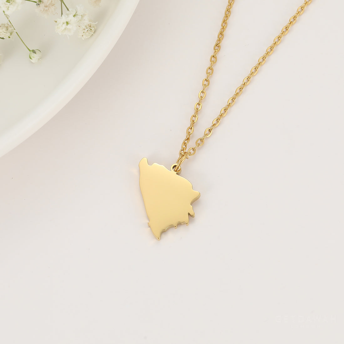 Bosnia Map Necklace