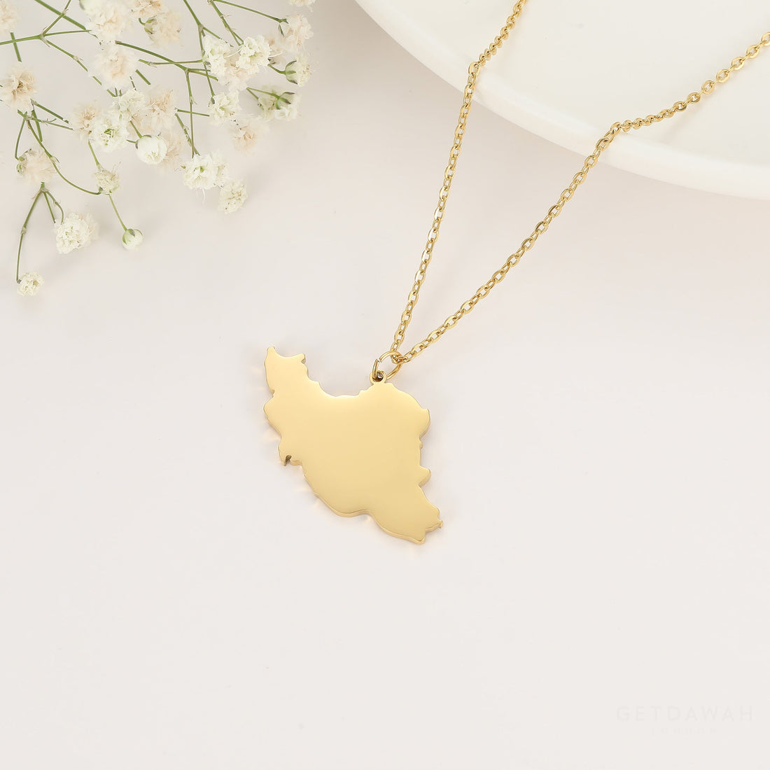 Iran Map Necklace
