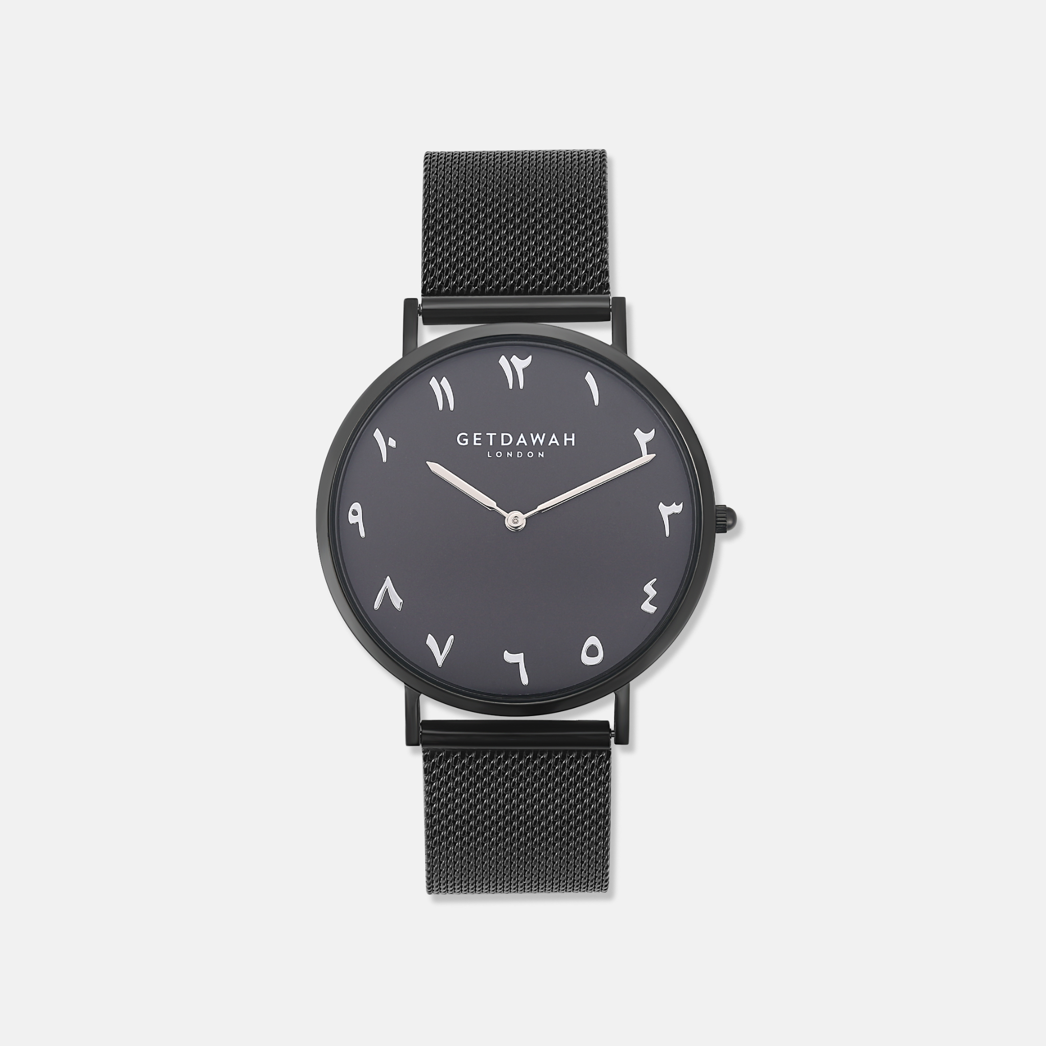 Minimalistische Herrenuhr mit arabischem Zifferblatt