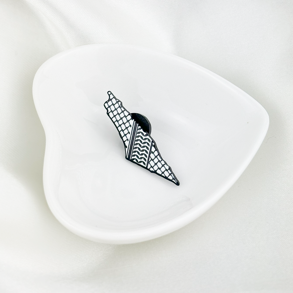 Palestine Keffiyeh Map Pin