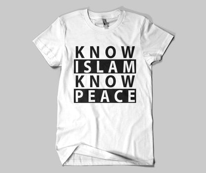 Know Islam Know Peace  T-shirt - GetDawah Muslim Clothing