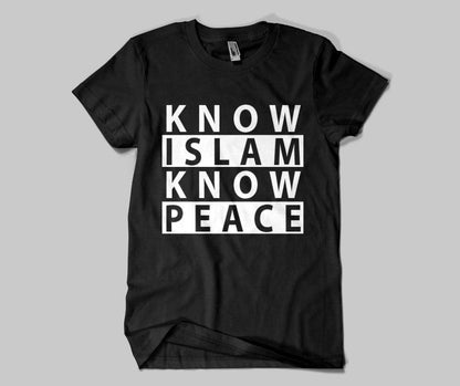 Know Islam Know Peace  T-shirt - GetDawah Muslim Clothing