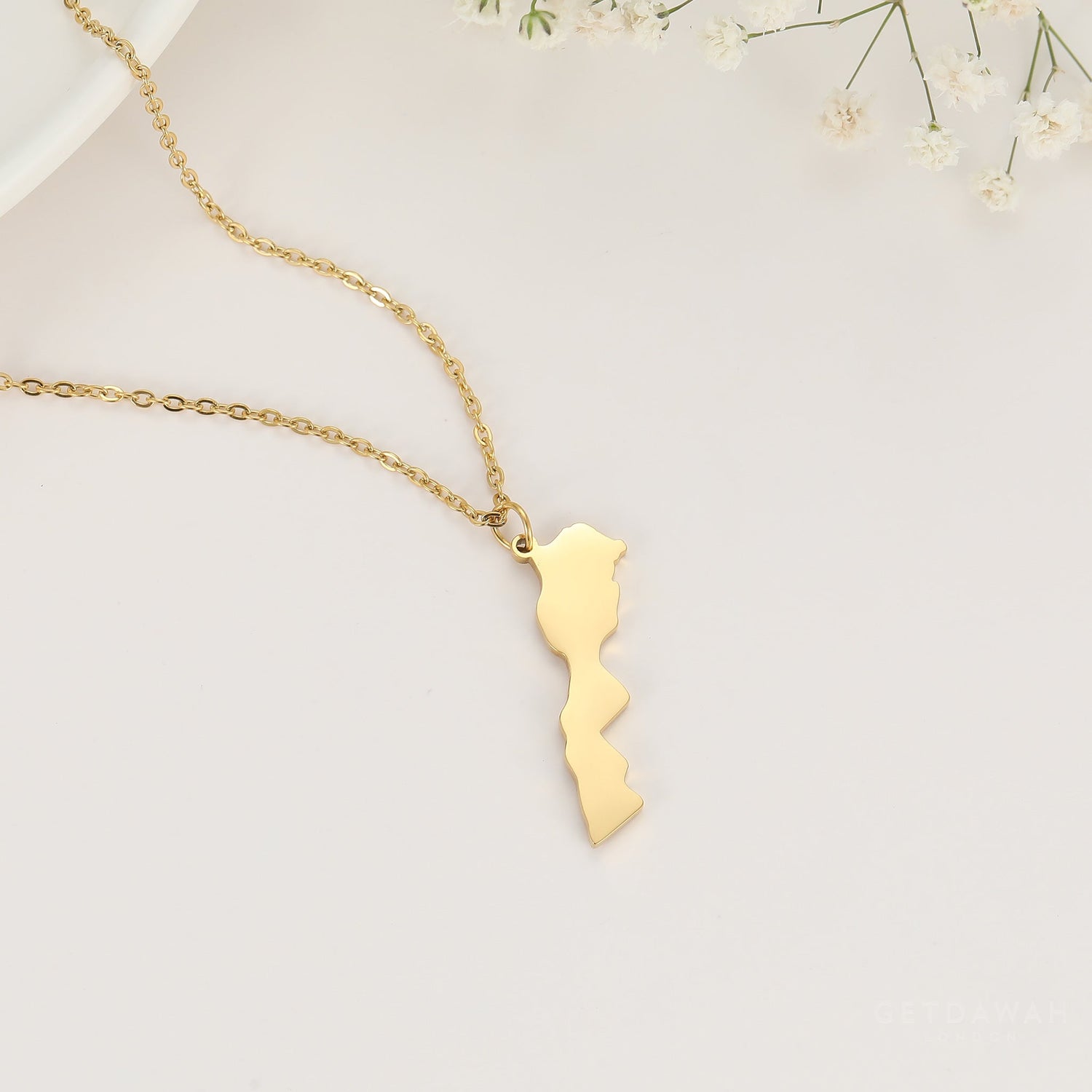 Country Map Necklace | Country Necklace | Getdawah