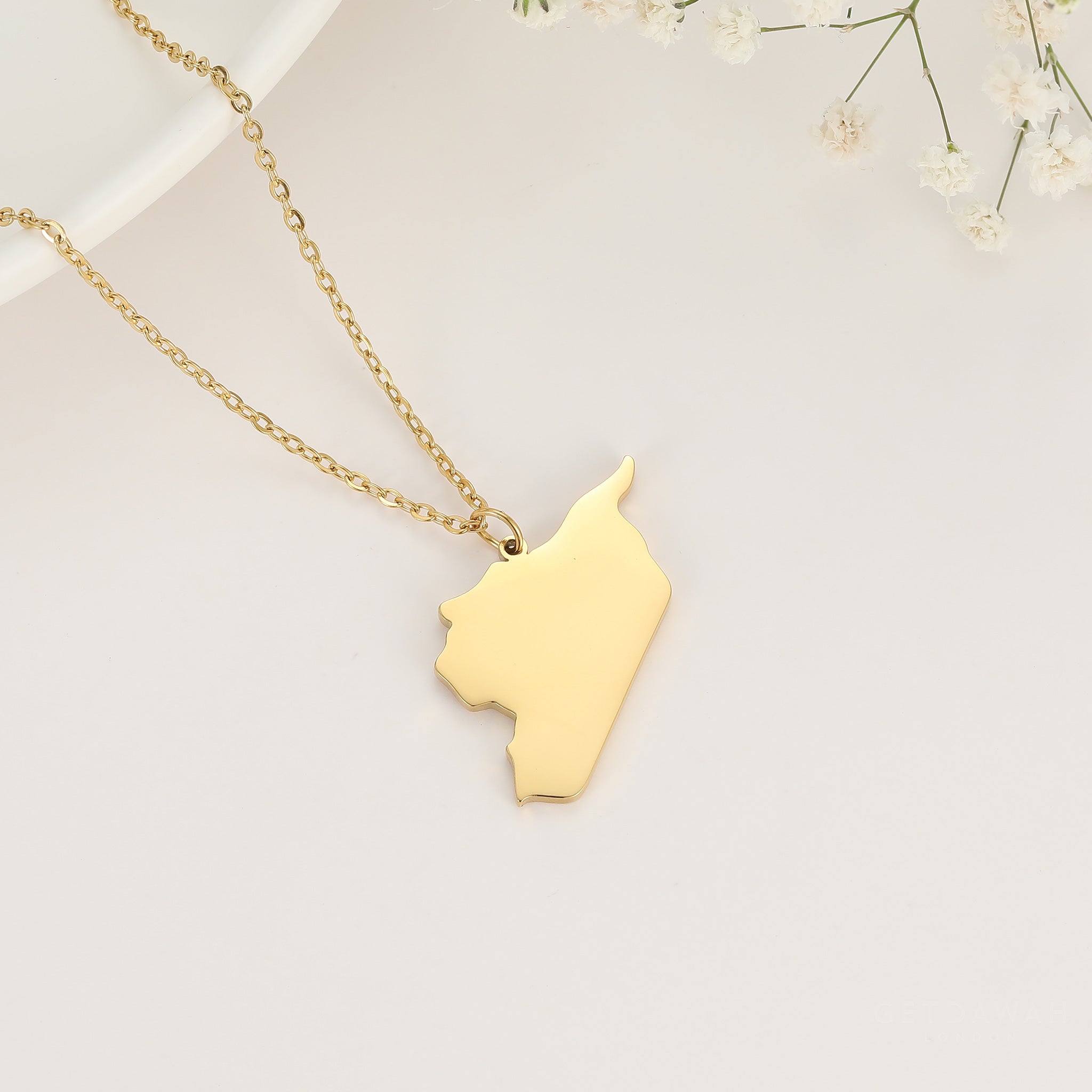 Country Map Necklace | Country Necklace | Getdawah