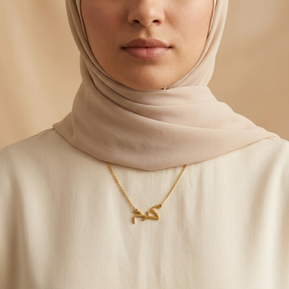 Kim (كيم) in Calligraphy Arabic Name Necklace