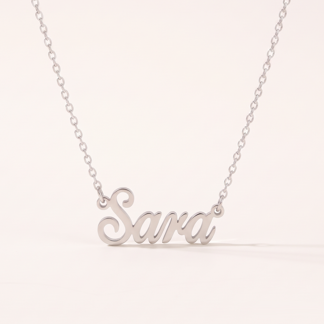 Custom English Name Necklace in Silver