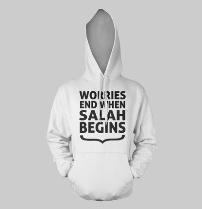 When Salah Begins Hoodie - GetDawah Muslim Clothing