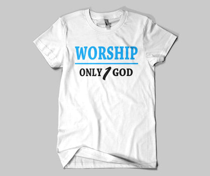 Worship Only 1 God T-shirt - GetDawah Muslim Clothing