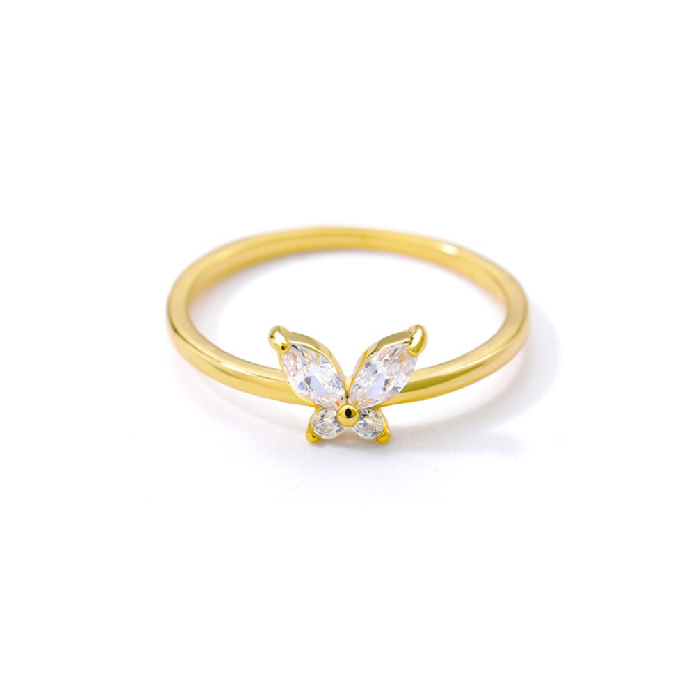 Beautiful Crystal Butterfly Ring