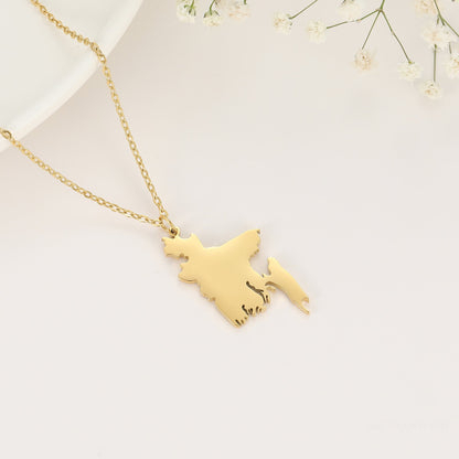 Country Map Necklace | Country Necklace | Getdawah