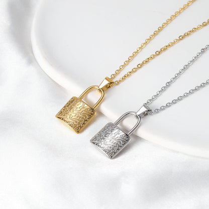 Prayer &amp; Patience Lock Necklace