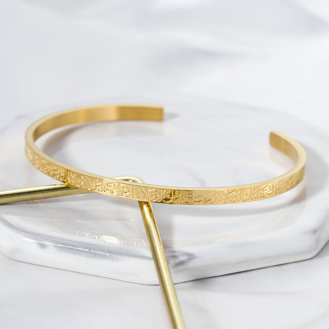 &quot;Love Yourself First&quot; | Calligraphy Cuff Bangle