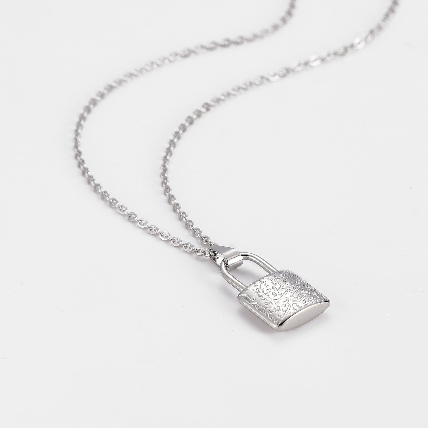 Prayer &amp; Patience Lock Necklace