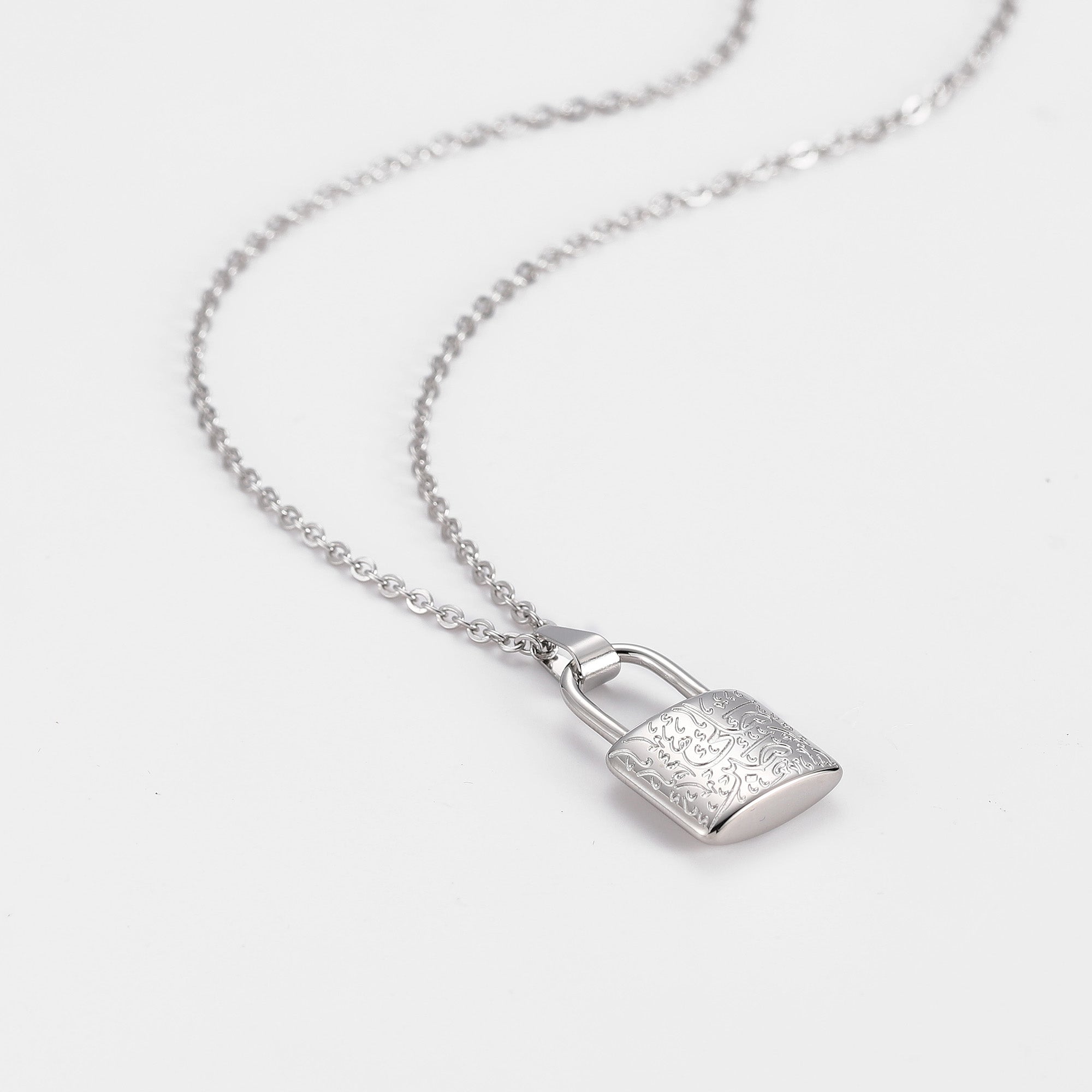 Prayer &amp; Patience Lock Necklace