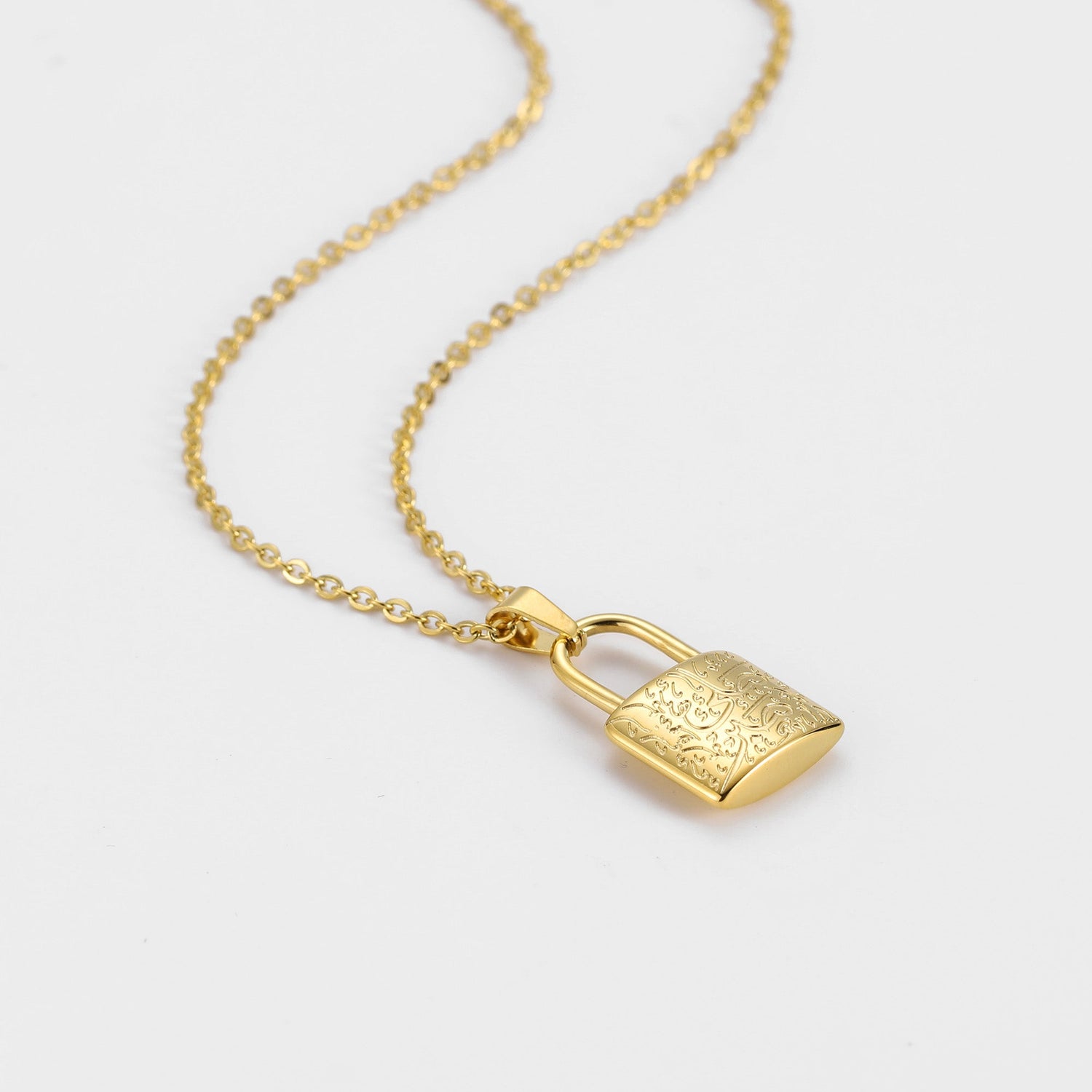 Prayer &amp; Patience Lock Necklace