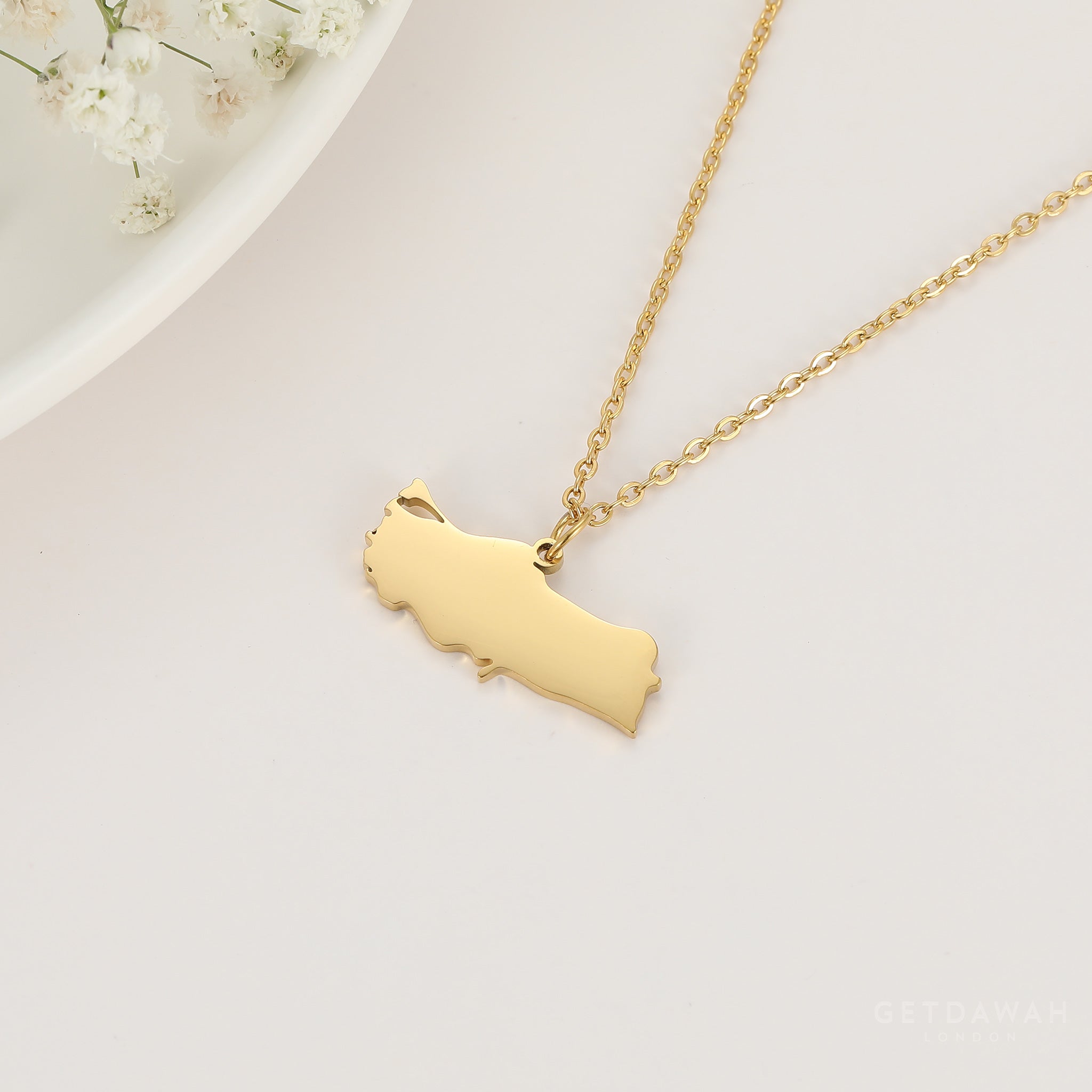 Country Map Necklace | Country Necklace | Getdawah