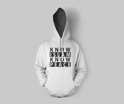 Know Islam Know Peace Hoodie - GetDawah Muslim Clothing