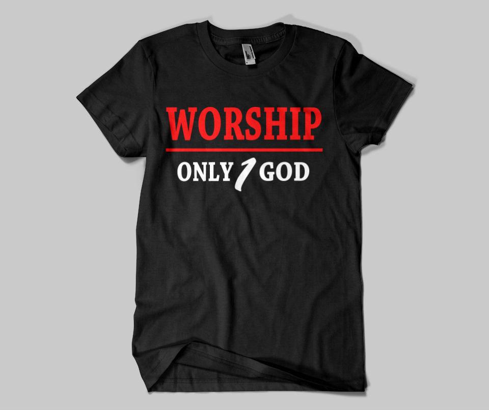 Worship Only 1 God T-shirt - GetDawah Muslim Clothing